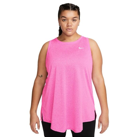 Nike Tops - Nike Dri-fit Women Racerback Curved-Hem Tank Top Pink 1X